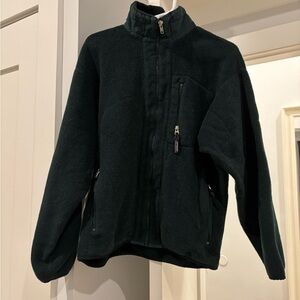 Vintage 90s Patagonia Synchilla Forest Green Fleece Jacket Men’s Medium Made USA